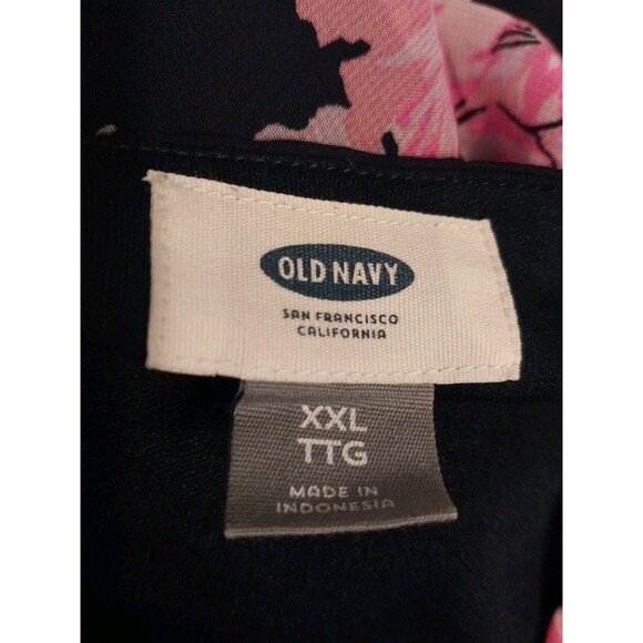 Old Navy Maxi Dress XXL Sheer Overlay Chiffon Lined Cottagecore Boho Romantic - Picture 5 of 8